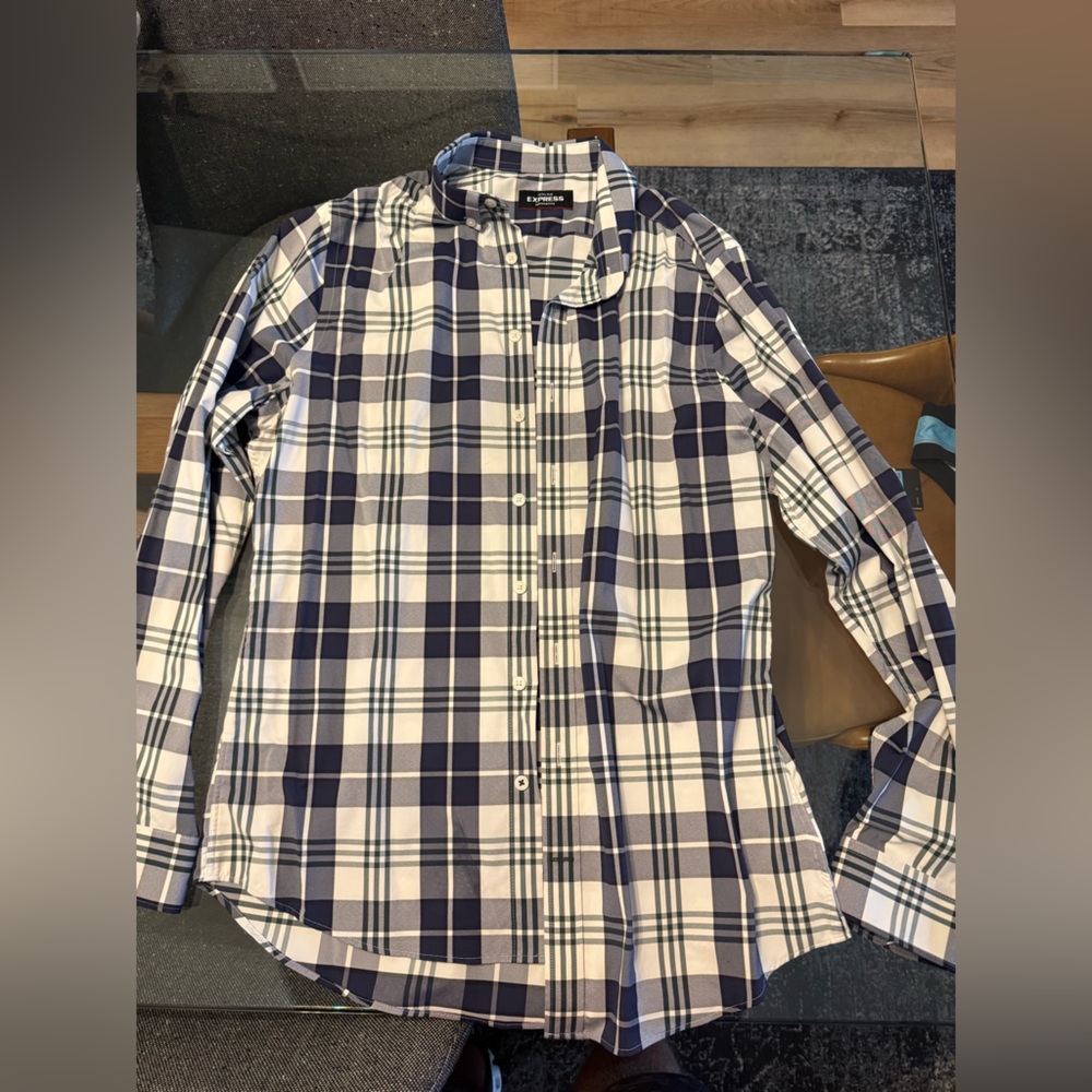 Express performance extra slim button down men’s